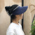 Double-faced empty hat Summer outdoor Sun block Hat fashion versatile Casual Checked Sun Hat