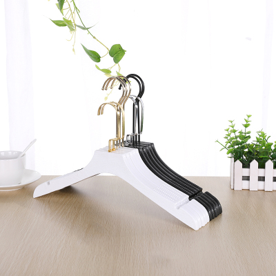 Factory Direct Sales Plastic Imitation Wooden Hanger Home Clothing Store Hanger Sling Anti-Slip Traceless Super Load-Bearing