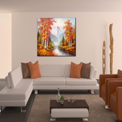 Landscape Oil Painting Canvas Painting Frameless Painting Hotel Oil Painting Living Room Oil Painting Inkjet Printing Factory Direct Decorative Painting