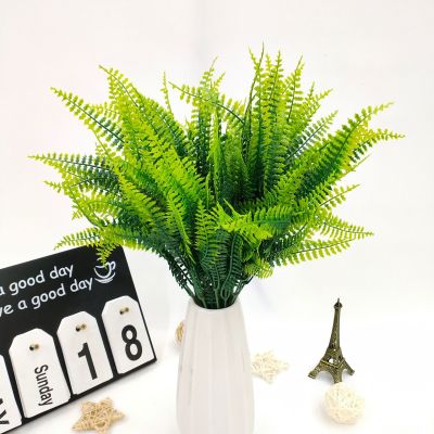 Factory Direct Sales Artificial Plant Green Vegetation Wall Decoration "Fern Leaves Persian Leaves 7 Forks 42 Leaves New Arrivals