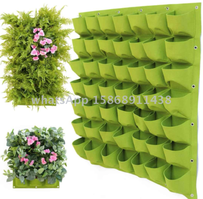 Green planting bag flower bag seed planting bag indoor and outdoor hanging planting bag gifts