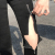 2020ins super hot jeans for Women black knee Zipper ripped small foot pencil pants trend beggar 17