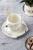 Embossed Swan ceramic cup saucer fashion coffee cup water cup.