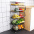 Hot style kitchen products floor shelf multi-functional multi-layer storage Basket Iron storage shelf