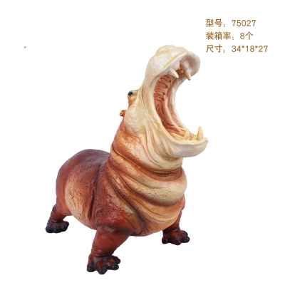 Resin Crafts Modern Minimalist Simulation Hippo Home Furnishings Ornaments Craft Gift Factory Direct Sales