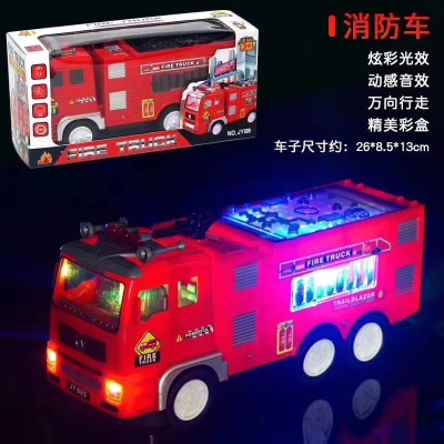 Hot Sale Colorful Electric Universal Colorful Lighting Music Engineering Fire Truck Load Carrier Gift Box