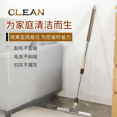 Multifunctional Dust-Free Silicone Wiper Rotatable Lifting and Shrinking Stainless Steel Glass Wiper Sweep Hair Floor Wiper