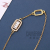 New Korean Version of the Elongated Particles Zircon Inlay Ornamental Bracelet Executive Royal Popular Ornament Gold-Plated Bracelet