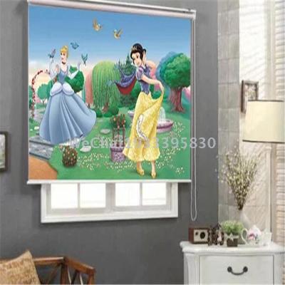 Factory Direct Sales Living Room Bedroom Study Room Darkening Roller Shade Curtain 3D Cartoon Full Room Darkening Roller Shade Finished Products Foreign Trade Wholesale