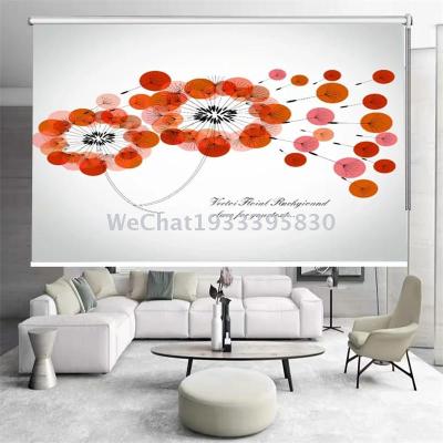 Factory Direct Sales Living Room Bedroom Study Room Darkening Roller Shade Curtain 3D Flower Full Room Darkening Roller Shade Finished Products Foreign Trade Wholesale