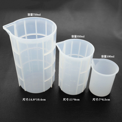 DIY Crystal Glue Silicone Mold Disposable Measuring Cup 750ml with Scale Handmade