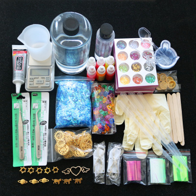 DIY Crystal Glue AB Glue Glitter Sequins Epoxy Material Package 400G Raw Material Ashtray Mold