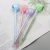 Creative Transparent Rod Candy Color Cute Cat Microphone Head Flowing Sequins Gel Pen Small Fresh Ball Pen Signature Pen