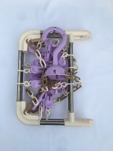 Foldable Square Rectangular Towel Underwear Socks Clothes Clip Multi-Functional Multi-Head Stainless Steel Clothes Hanger 14 folder