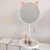 Korean Style Ins Cat Ears Desktop HD Makeup Mirror Dormitory Room Desktop Storage Girl Princess Dressing Mirror