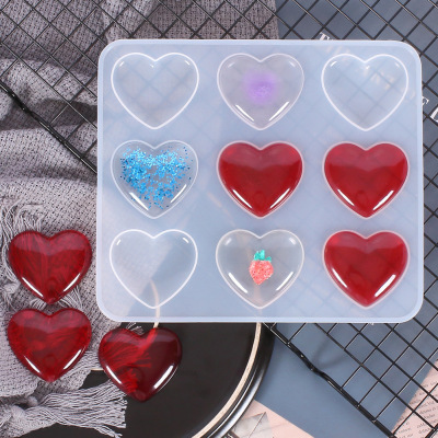 A number of love silicone Mold droplet heart DIY Diamond Droplet heart of silicone Mold pudding turn sugar Mousse Mold Mold