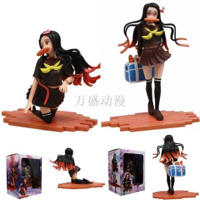 The ghost of the sword stand kneeling school uniform version oven door you bean hand doll model decorations