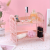 Cosmetics and Jewelry Folding Storage Rack Simple Home Desktop Bathroom Double-Layer Storage Rack Girl Heart Storage Shelf