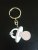 Guangdong Zinc Alloy Key Ring Nipple Shape Keychain Back Laser Logo