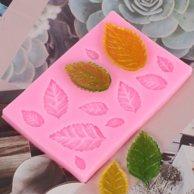 Leaf chocolate turning Sugar Cake decoration Mold leaves DIY liquid Silicone Mold