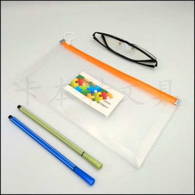 Transparent zipper bag B6 information bag Student file Manufacturer direct selling ticket bag with card holder