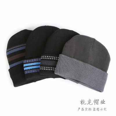 Autumn and Winter Knitted Woolen Cap Sports Casual Versatile Knitted Autumn and Winter Warm Wool Hat Woolen Cap