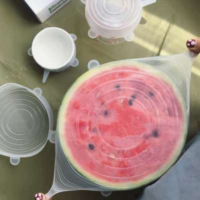Pieces /set of food-grade silicone plastic wrap can be rescined