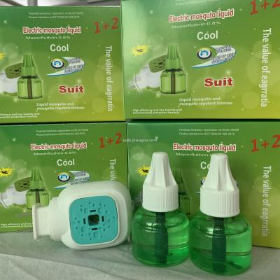 Foreign Trade Export OEM Bulk Custom Packaging Mosquito Repellent Liquid Essential Oil Electric Heating Mosquito Repellent Liquid Liquid Mosquito Repellent 1+2 Pack