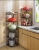 Kitchen corner shelf can be installed without folding triangle floor multi-layer fan-shaped storage shelf Kitchen supplies shelf