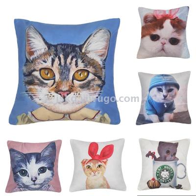 For leaning on the sofa with a Cartoon short plush pillow as living room pillowcase model between the wholesale the back of the head