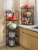 Kitchen corner shelf can be installed without folding triangle floor multi-layer fan-shaped storage shelf Kitchen supplies shelf
