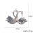 European and American New Fashion Alloy Dripping Double Swan Brooch Elegant Simple Temperament Animal Pin Anti-Revealing Collar Pin