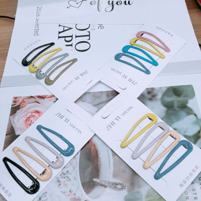 INS Colorful Side Clip Cute Girl Small Hairclip Female Korean Internet Celebrity Girl's Hair Hoop BB Clip Children Hair Accessories Clips