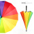 Umbrella Creative 16-Bone Automatic Straight Bar Rainbow Umbrella Advertising Gift Umbrella Long Handle Rainbow Advertising Umbrella Customizable Logo