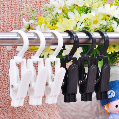 Garment and hat clip Rotatable Plastic curtain clip with loop Display plastic hook 9002#