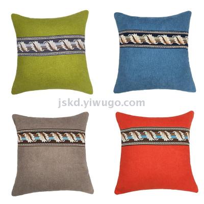 Nordic small fresh living room sofa bedside embroidery flower pillow cover quality seat as pillow cover