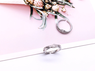 Copper Platinum Inlaid Zirconium Ring Popular Female Accessories Bracelet