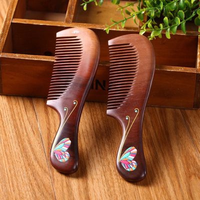 Manufacturers direct natural color Comb Manual production with handle fine teeth hair comb home essential