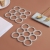 X36-5903 Openwork Circle Silicone Placemat Potholders Non-Slip High Temperature Resistant Coasters Solid Color Tableware Pot Mat