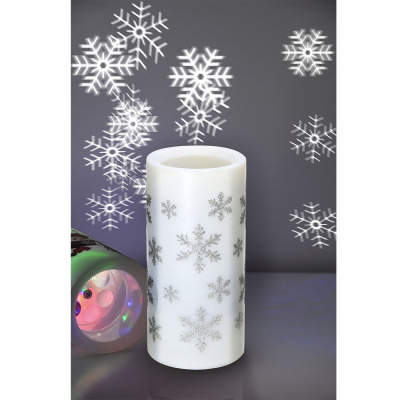 Cross border hot style Christmas candles projection lights Christmas snow projection lights manufacturers direct sales