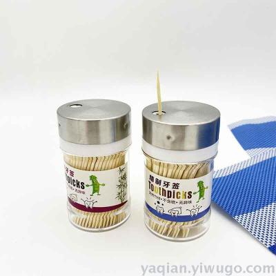 New bamboo toothpick double tip stainless steel toothpick wholesale fall resistant not easy to break