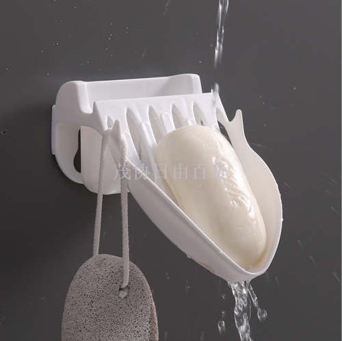 punch-free drain soap box wall-mounted suction cup soap box household bathroom storage rack