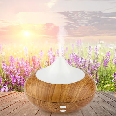 Home Office Small Humidifier Desktop 210ml Aromatherapy Oil Water Shortage Power off Wood Grain Pure White Optional