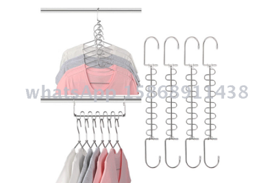 Multifunctional magic clothes hanger Creative metal magic clothes hanger Customizable metal clothes hanger