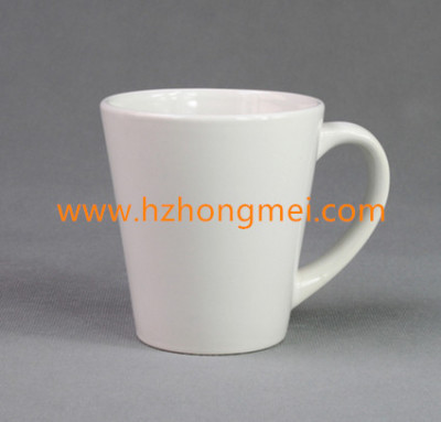  12oz cone mug 6.2 x 10 cm sublimation plain white ceramic mug for sale