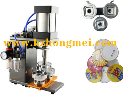 Hot Selling Automatic Pnuematic Plastic Metal Badge Making Machine for Pin Button