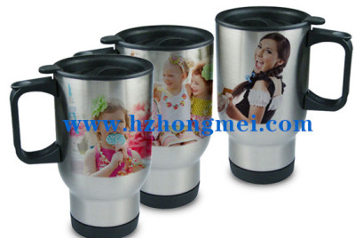 8.14cm White car mug stainless steel mug with wholesale price