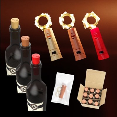 New Bottle stopper string Christmas Halloween Bottle decorations holiday LED copper wire lipstick bottle stopper lamp