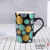 Modern Simple Technology Style Geometric Pattern Painted Ceramic Mug Coffee Cup Water Cup Oatmeal Cup Milk Cup