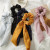 Cross-border Japan and South Korea New Ponytail ribbon large intestine ring solid color knot tassel head ring versatile hair accessories manufacturers